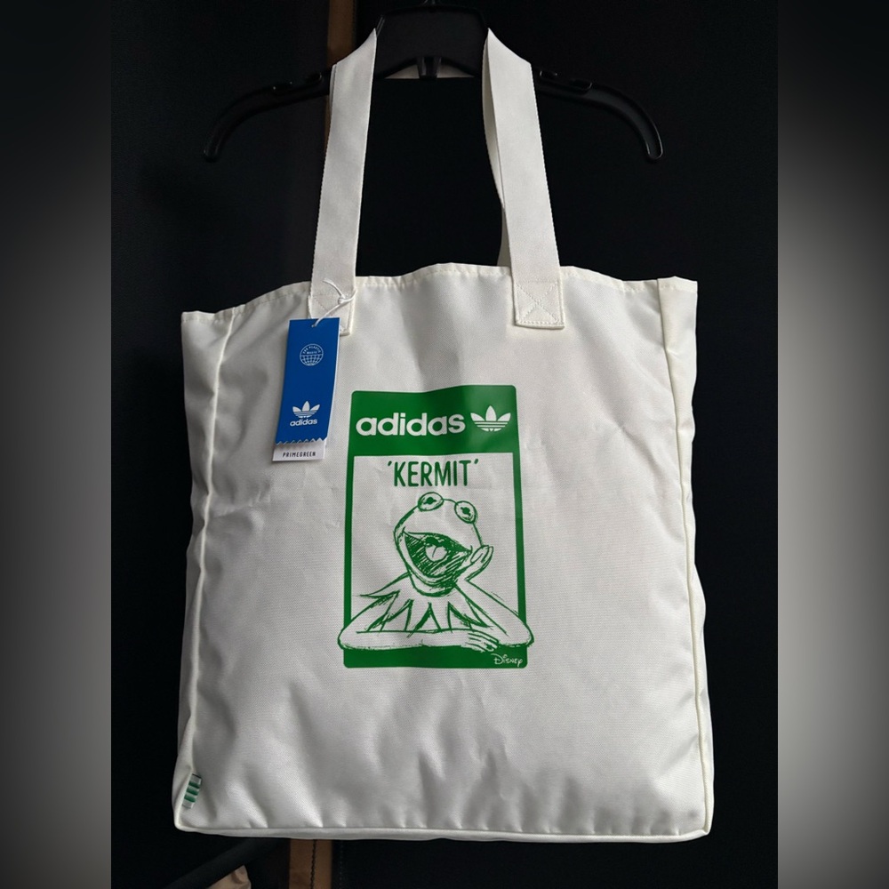 Adidas White and Green Kermit (Disney) special edition Tote Bag